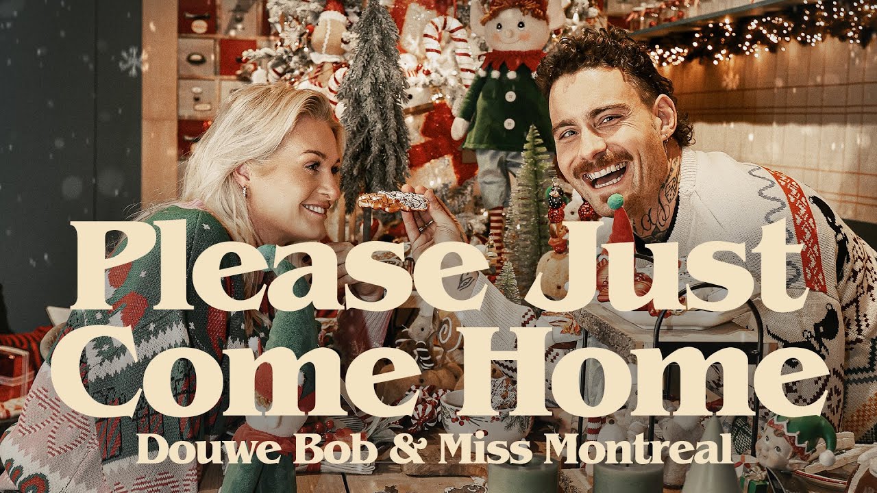 Douwe Bob & Miss Montreal - Please Just Come Home (Official Christmas Karaoke Singalong Lyric Video)