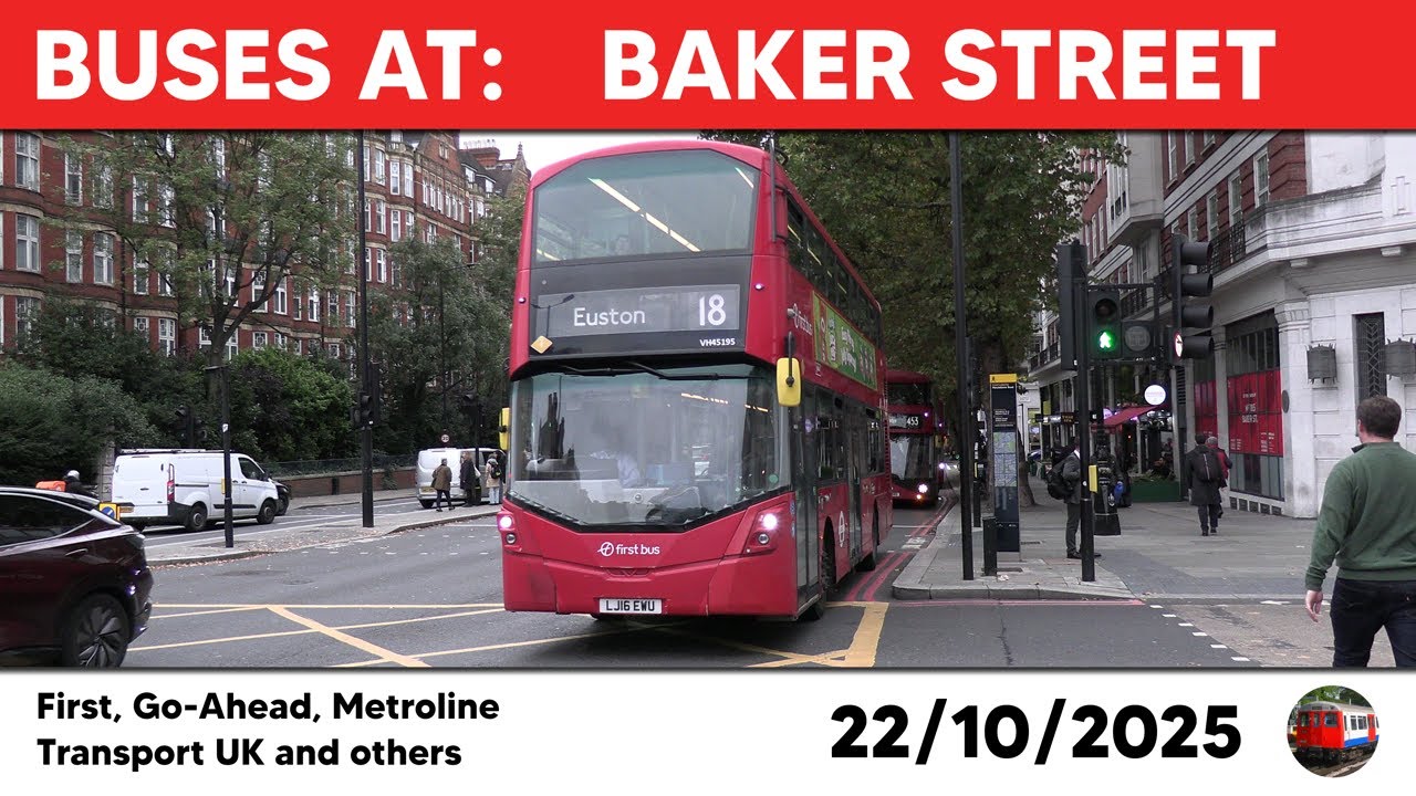 London buses at Baker Street 22/10/2025