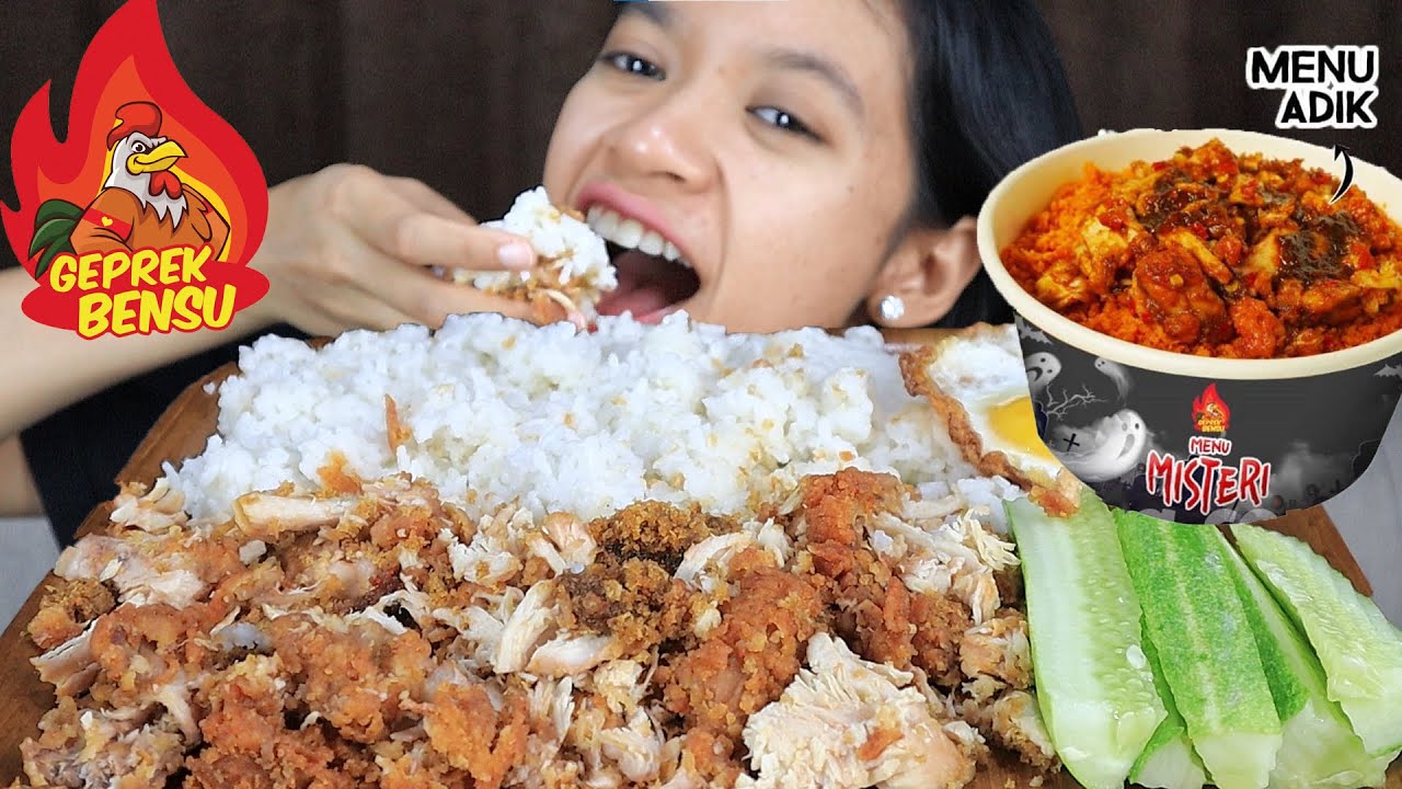 MUKBANG GEPREK BENSU AYAM TUMBUK SAMBAL IRENG