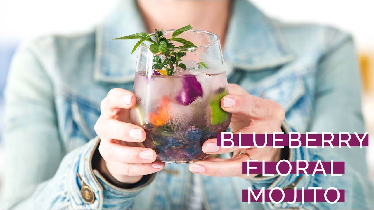Blueberry Mojito & Floral Ice Cubes | Bottoms Up! with Whitney Adams