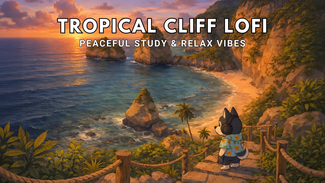 Tropical Cliff Lofi | Peaceful Study & Relax Vibes