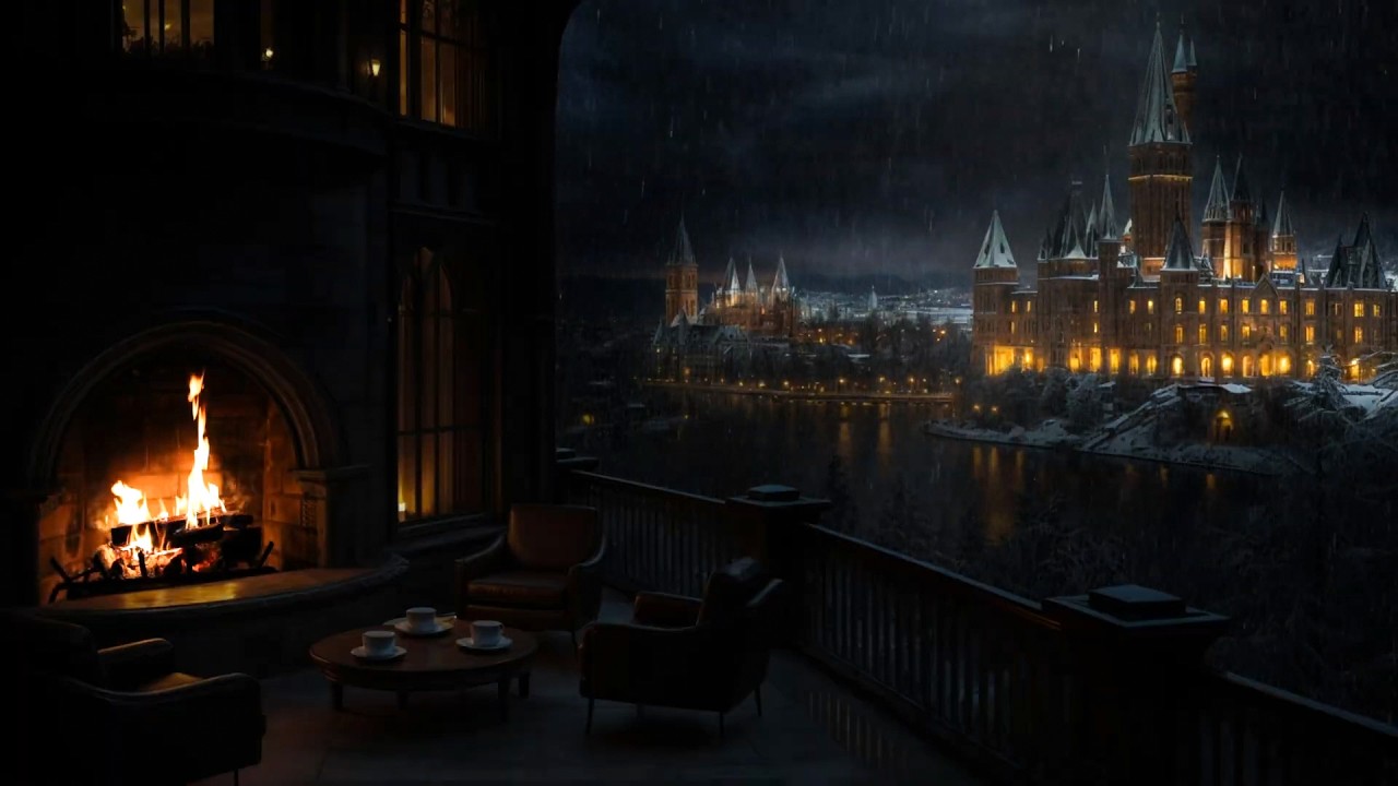 (NO ADS) 5 Minute Healing Sleep 😴 Rain & Fireplace Ambience • Goodbye Stress & Anxiety