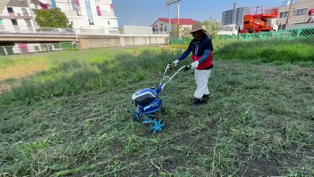 【畑の草刈り】井関KM30・ヤンマーYK300QT　ブルースパイラルローター（改）