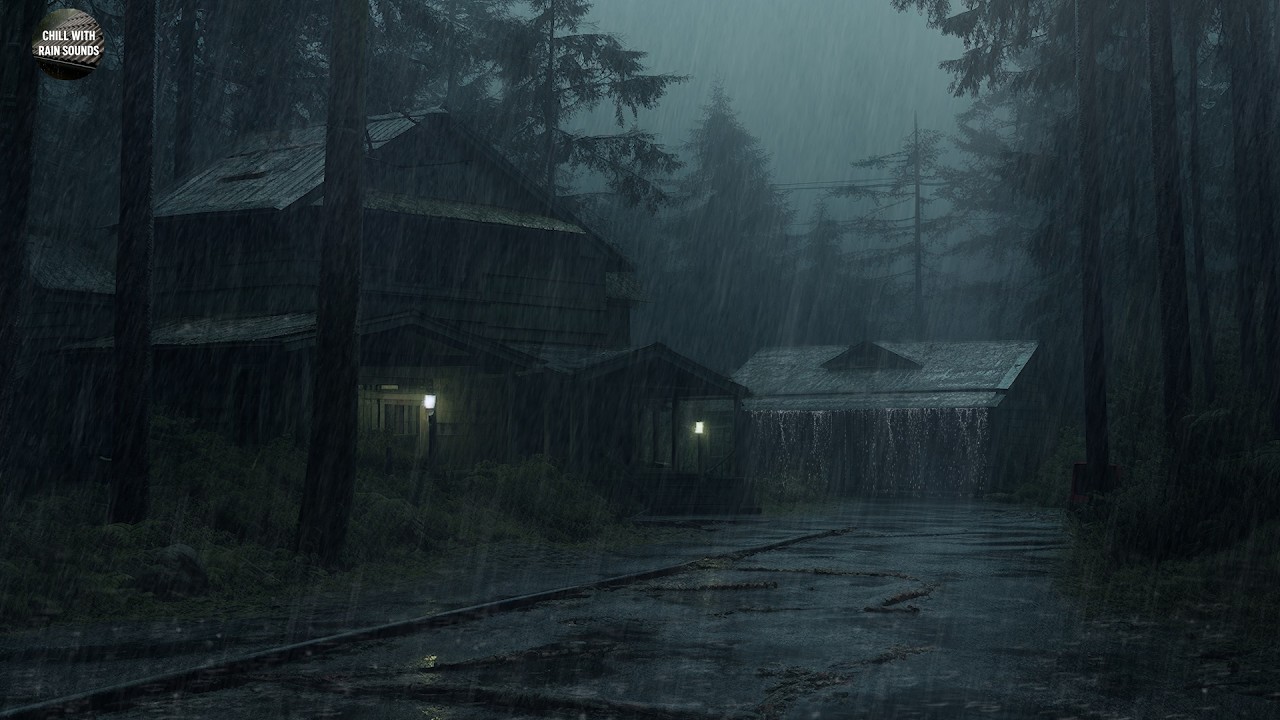 Heavy Rain in the Night Forest for Relaxation | Say Goodbye to Stress and Sleep Soundly in 5 Minutes