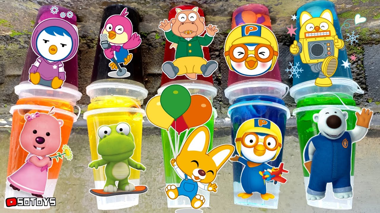 Pororo Bermain Air Warna Warni Bersama Rody, Loopy, Edy, Tutu, Tongtong, Harry, Poby, Crong, Loopy