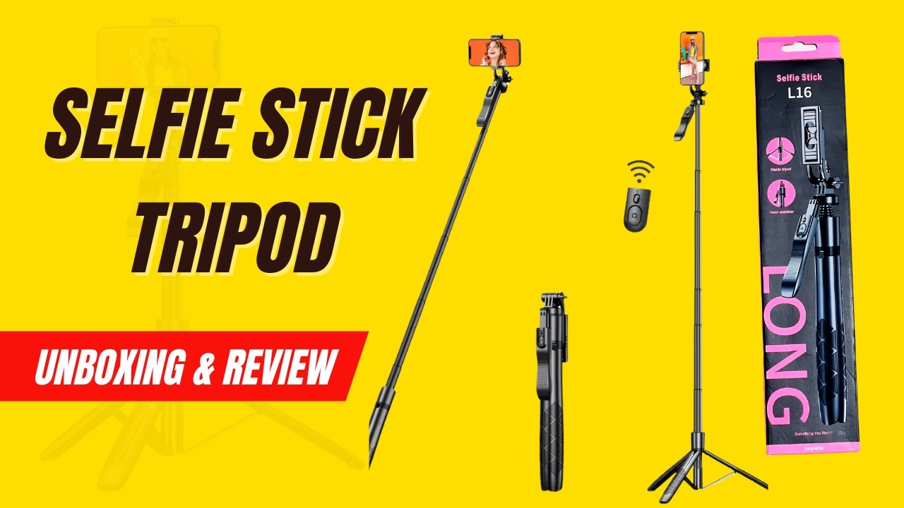 L16 Selfie Stick Tripod Unboxing & Review | Bluetooth Connect + How to Use