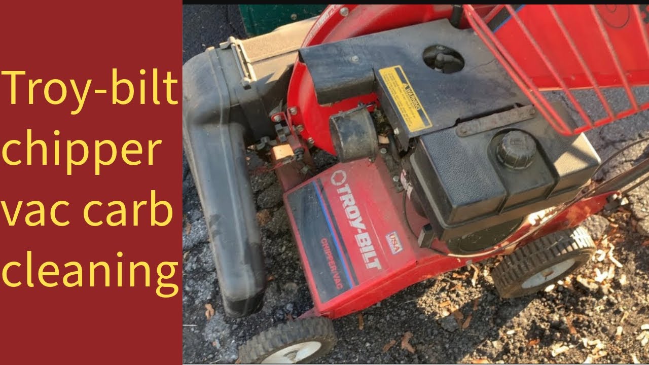 Troy-Bilt chipper/vac wont start? how to clean carburetor