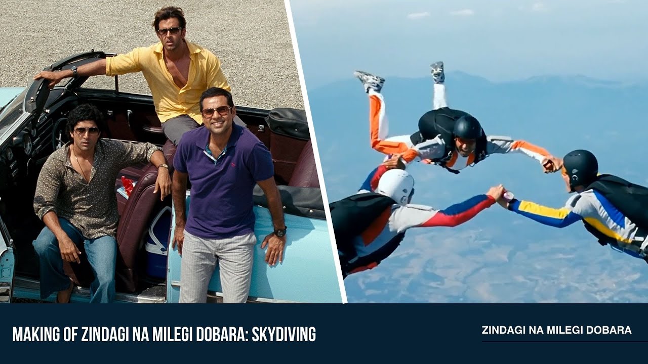 Making of ZNMD | Skydiving | Hrithik Roshan, Abhay Deol, Farhan Akhtar, Katrina Kaif