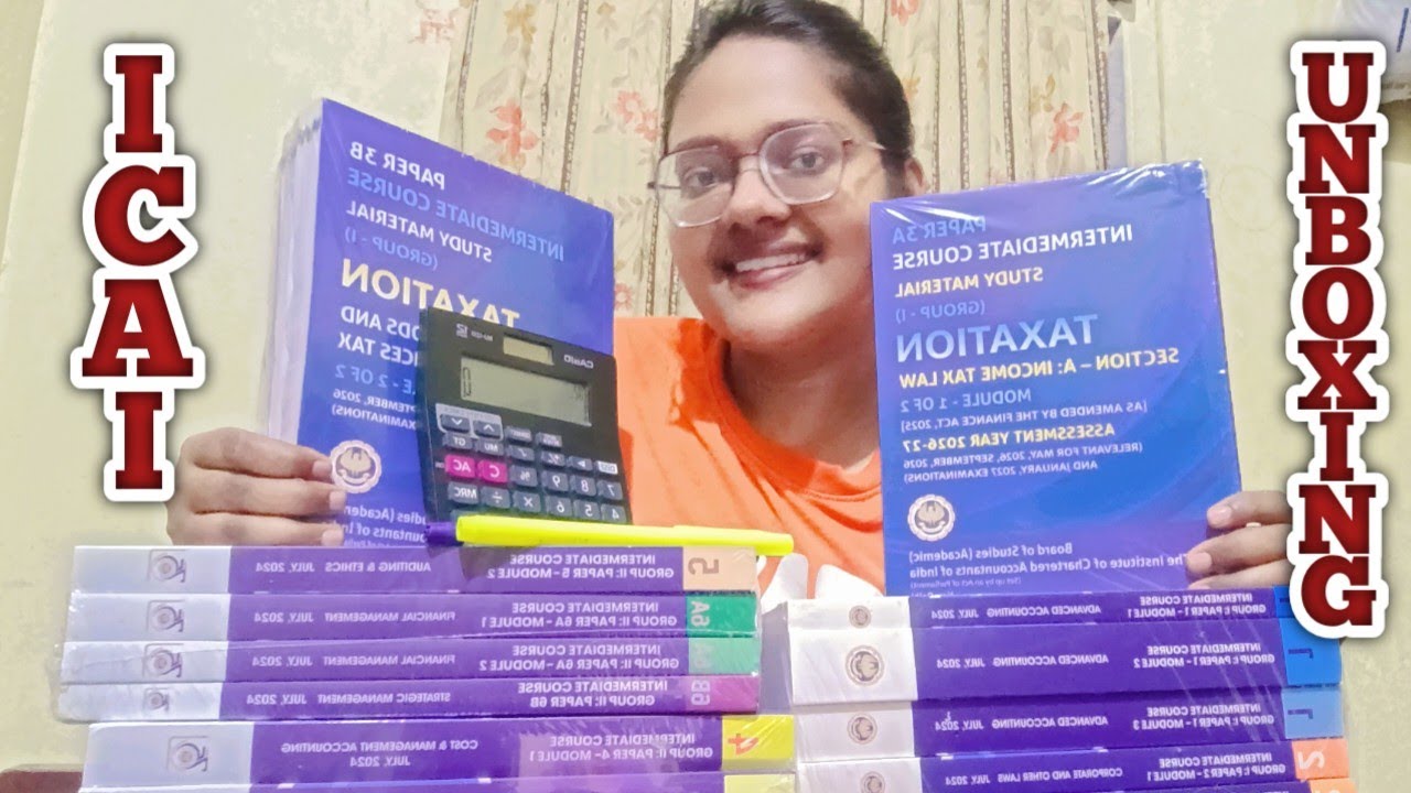 CA INTER New syllabus books Unboxing 📚🔥for JAN26&MAY26| UNBOXING CA Intermediate Books🎓|#ca#cainter 