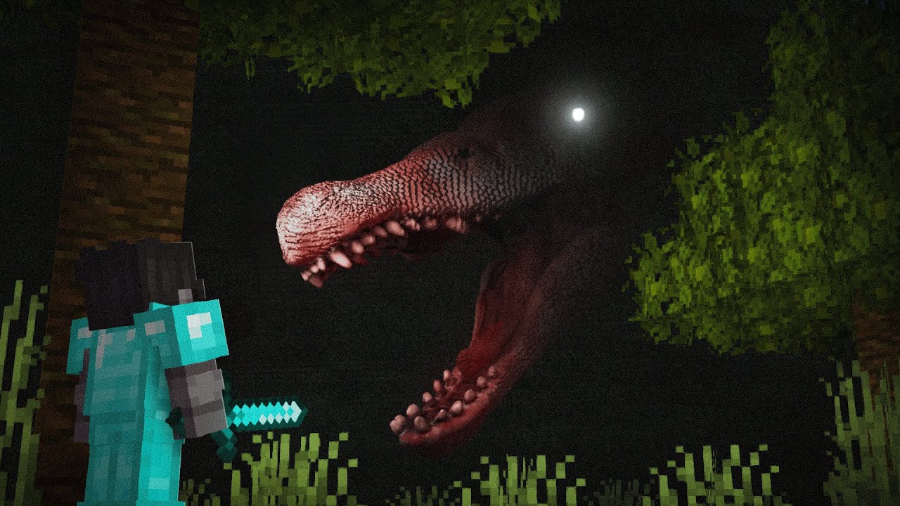 Мод Jurassic Horror для Minecraft ужасает!