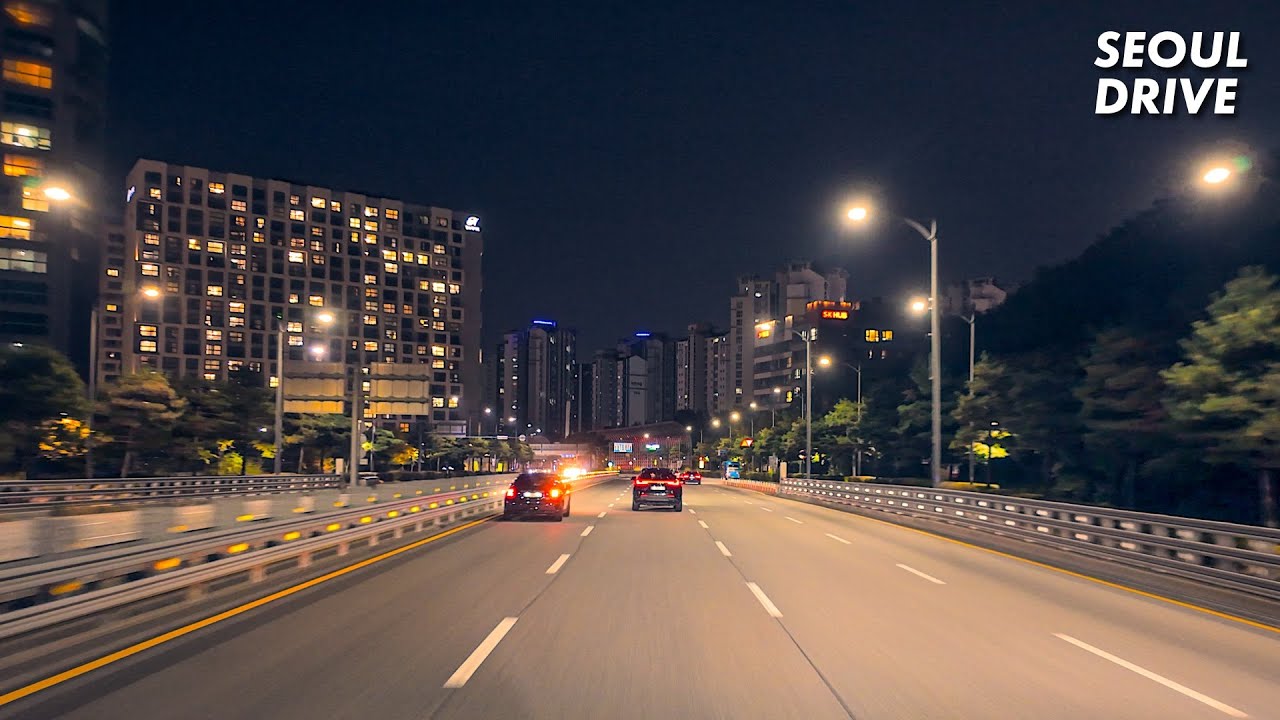 Lo-Fi Jazz Hiphop Night Drive in Seoul 4K - #Seoul Ring Expressway #koreatravel #korea #seoultravel