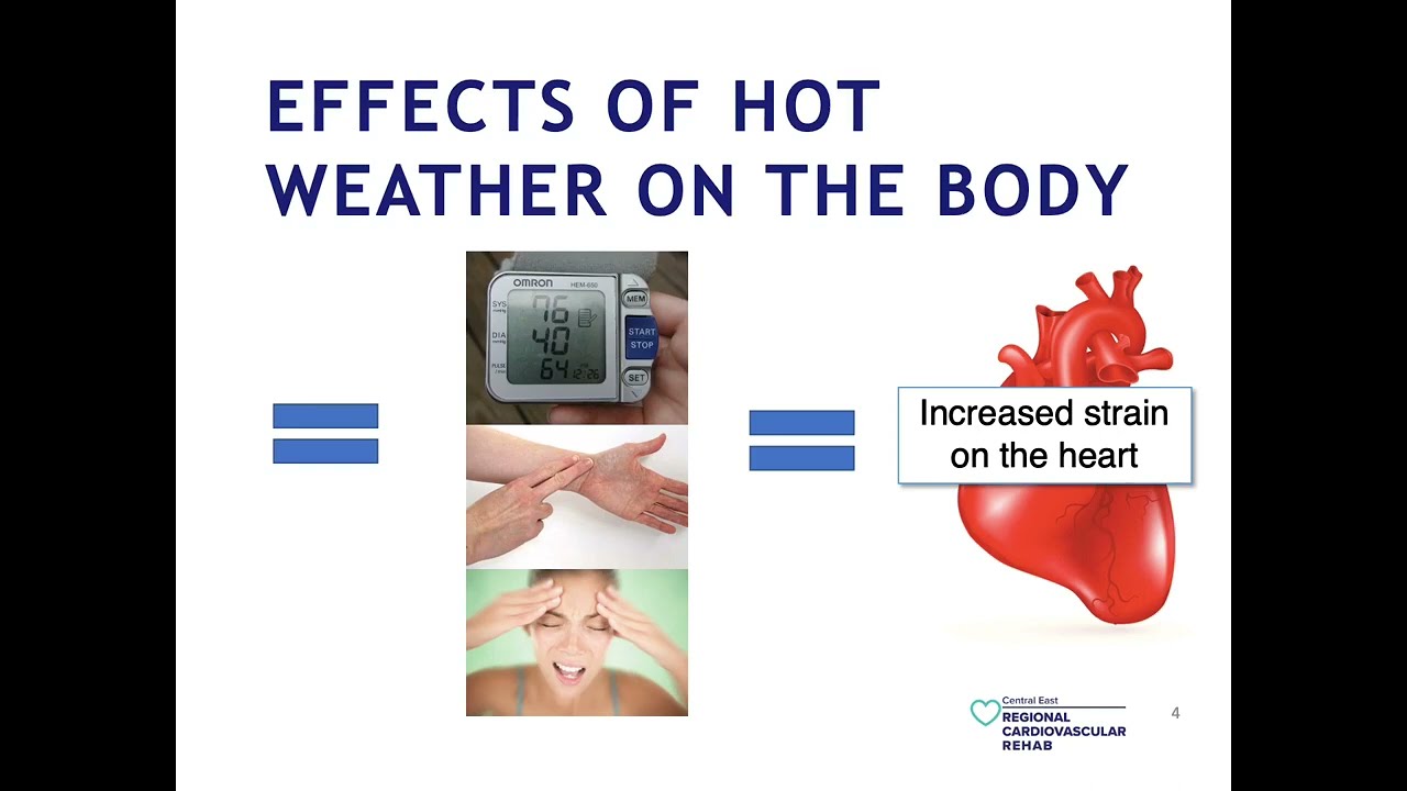 Hot Weather and Exercise Central East Regional Cardiovascular Rehab