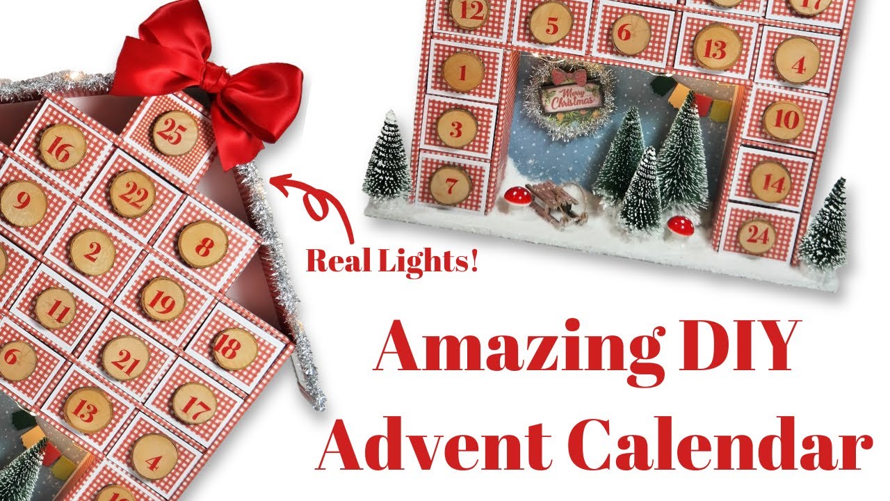 Make This Amazing DIY Advent Calendar with Real Lights!