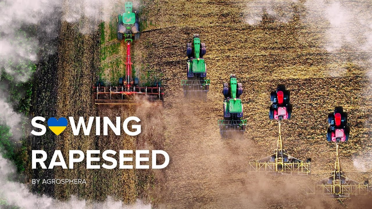 Soil cultivation and seeding of rapeseed! 4K