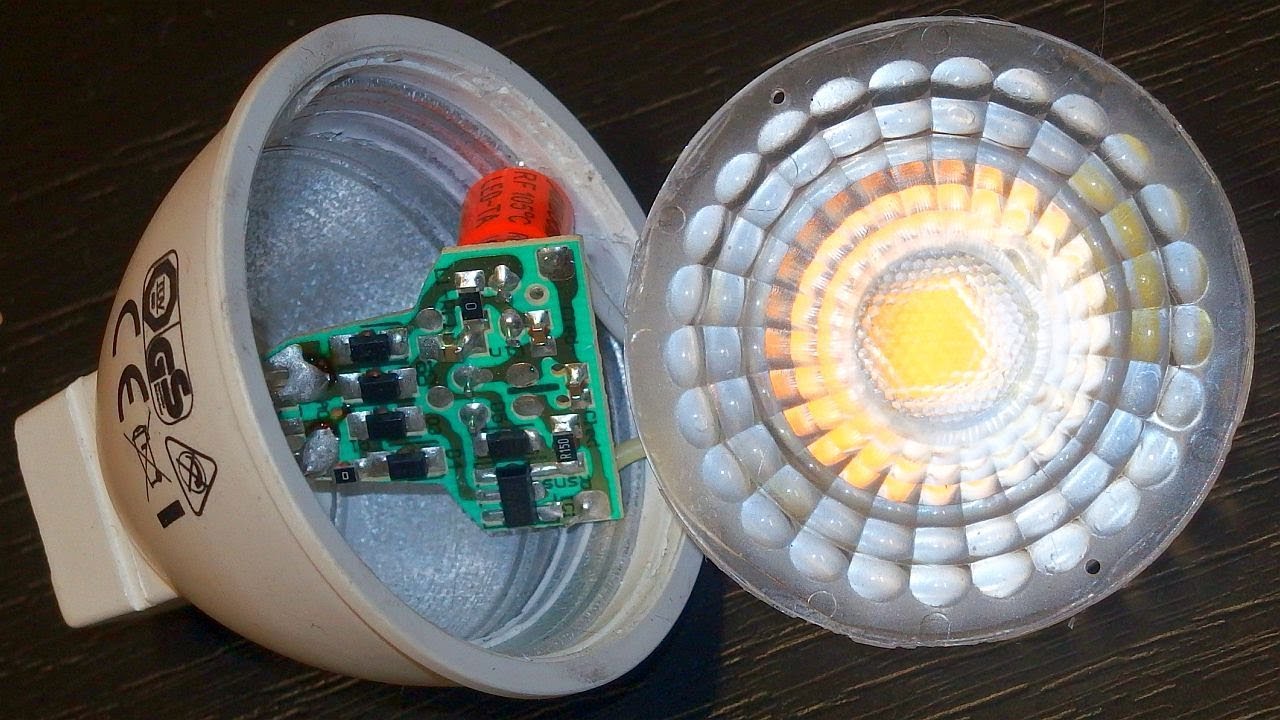 12V LED Lamp teardown - schematic & how does a constant current driver work