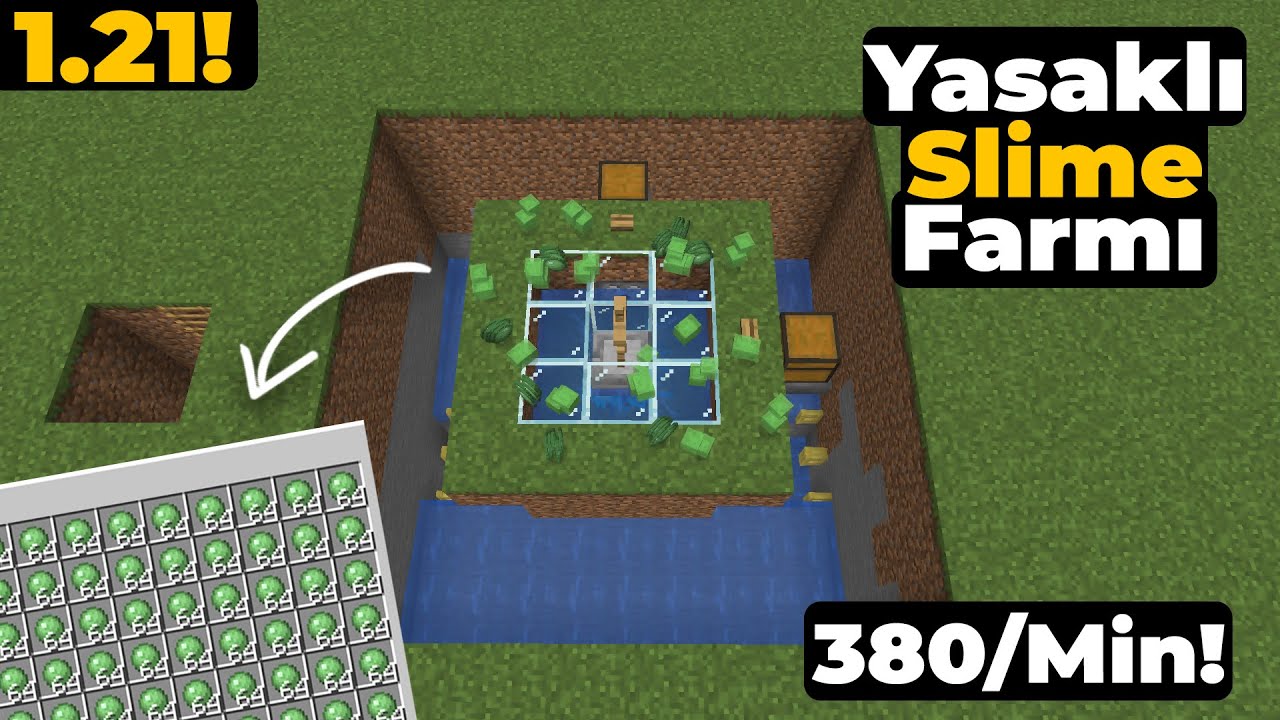 BATAKLIK VE CHUNK OLMADAN EN VERİMLİ SLIME BALL FARMI! 💥 (380 Slime Ball/Dakika)