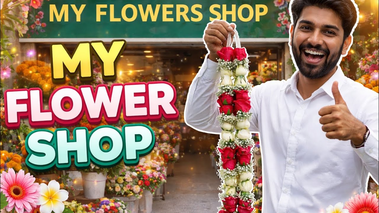 Vijayalakshmi flower shop tour flowers garland Shop #flowers #vlog #decoration 