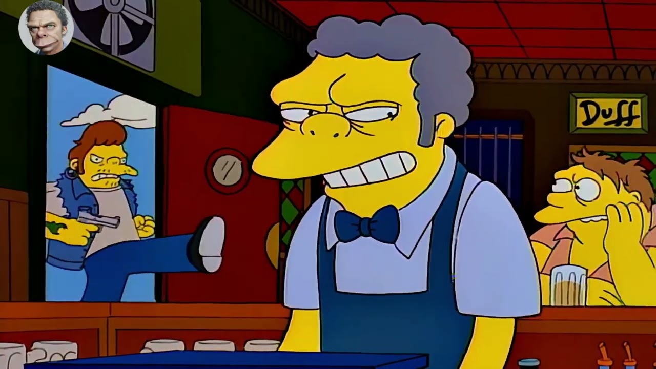Moe gets robbed by Snake