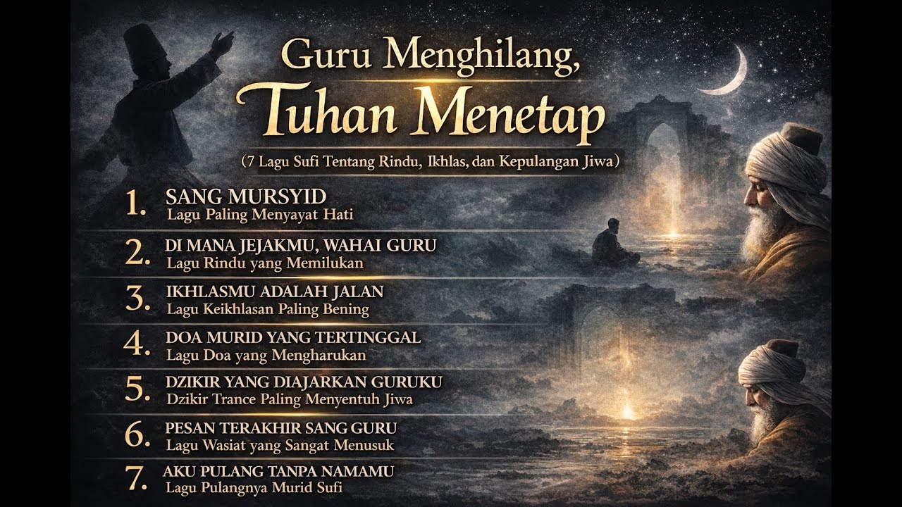 “Guru Menghilang, Tuhan Menetap” (7 Lagu Sufi Tentang Rindu, Ikhlas, dan Kepulangan Jiwa)