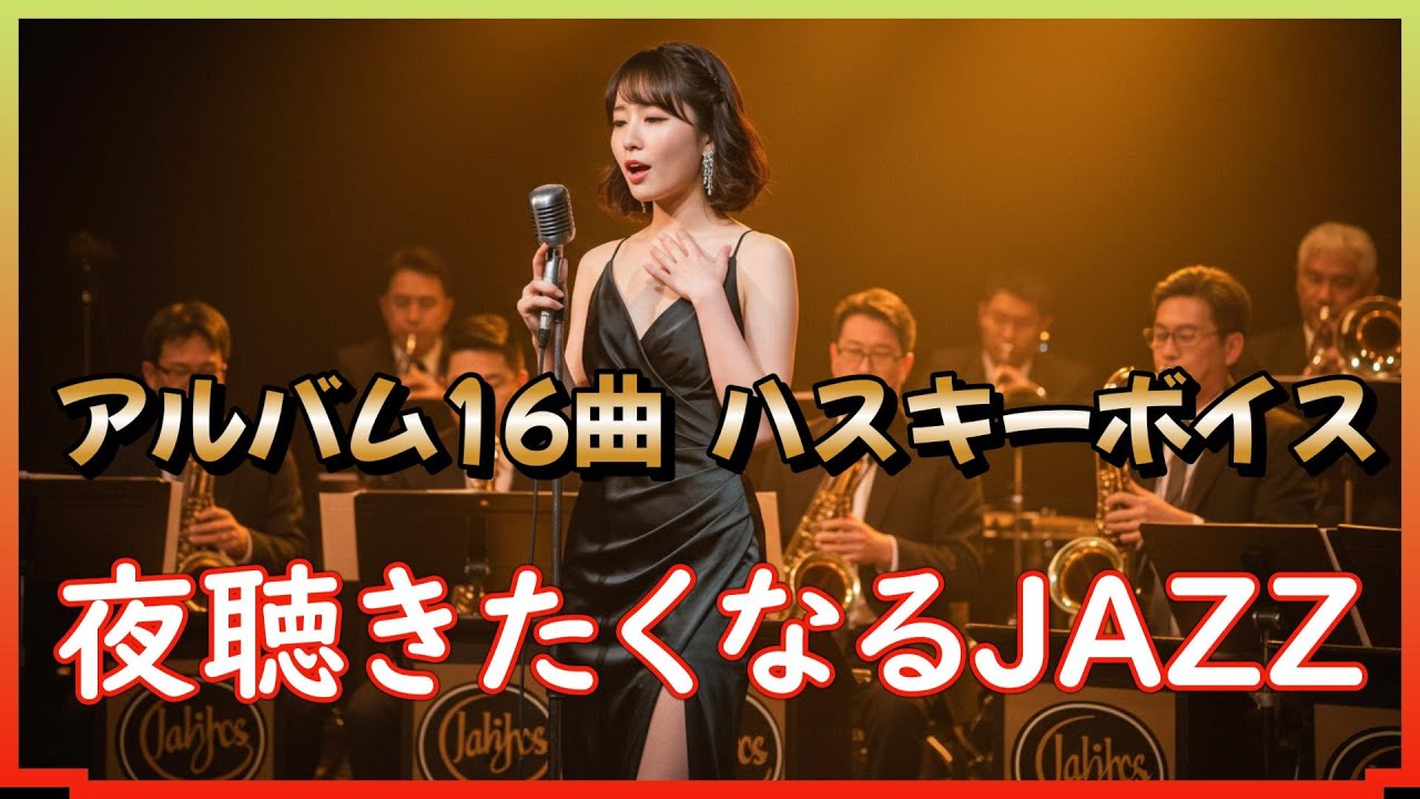 【女性ジャズ】ハスキーボイス、切なく、ロマンティック　夜聴きたくなるJAZZ　１６曲　アルバム