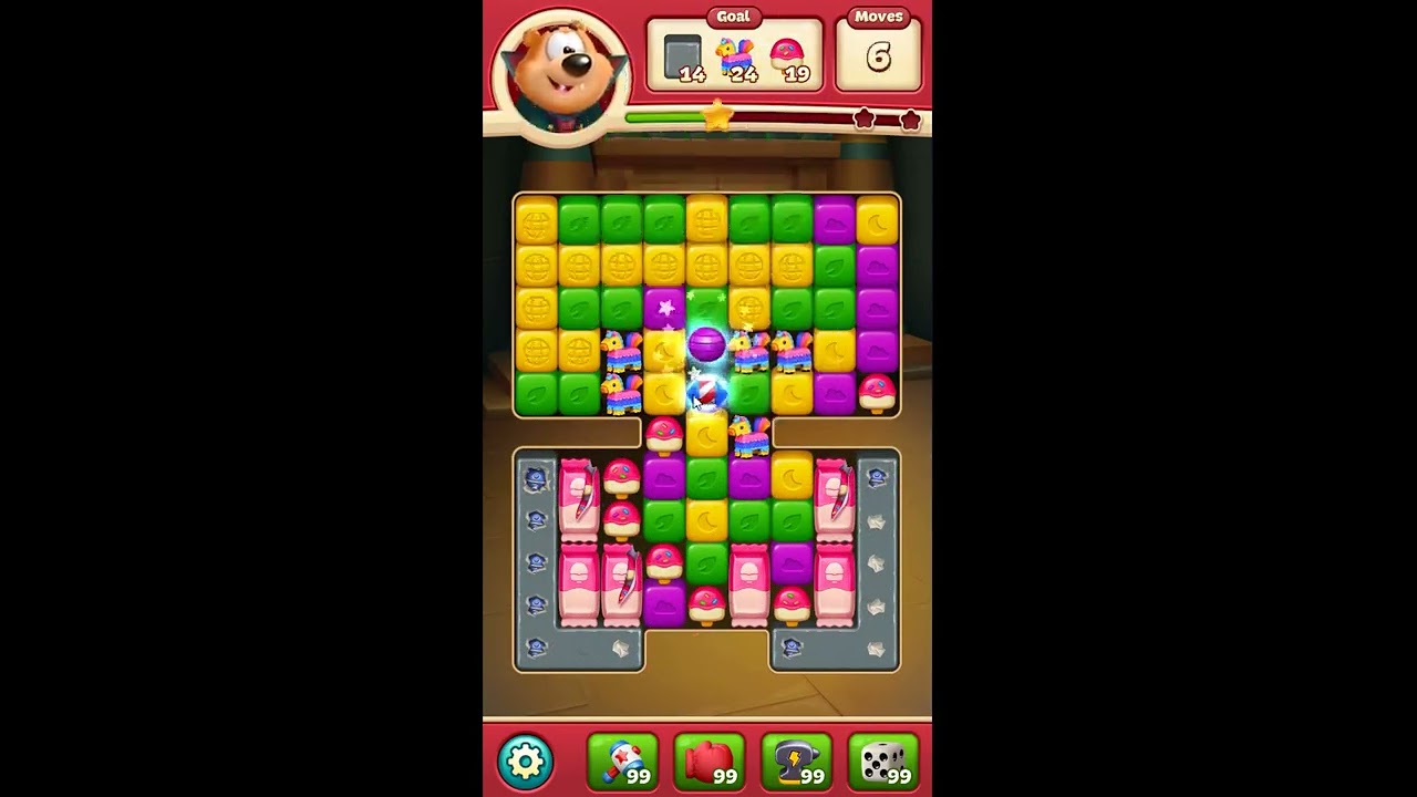 Toon Blast Level 11115 - NO BOOSTERS 🐻🐺🐱 | SKILLGAMING ✅