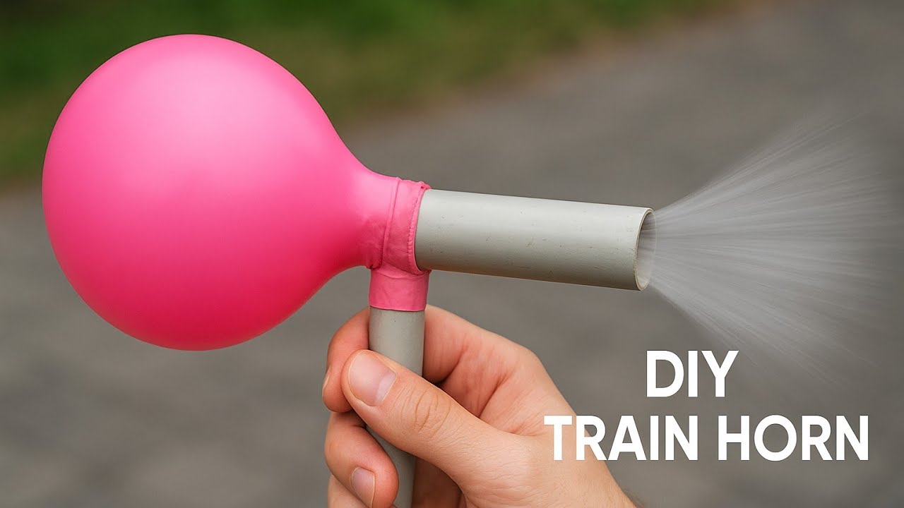 Make a Powerful Air Horn Using a Balloon and Pipe | Simple Science Project