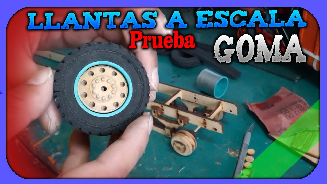 LLANTAS CON GOMA Y RIN DE PVC /Haciendo ensayos😅 // ruedas a escala