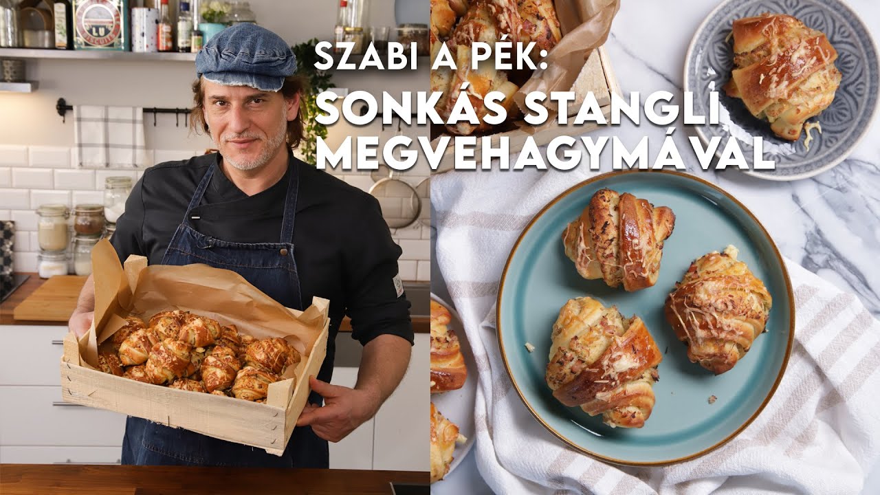 Péksuli Szabival: Sonkás-medvehagymás stangli | Mindmegette.hu