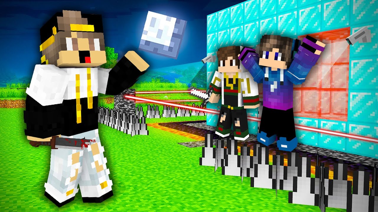 ماين كرافت ولكن تحديت اصدقائي في سباق امن بيت ضد الاسلحة العملاقة ( انصدمت ) !!!🔥🔥