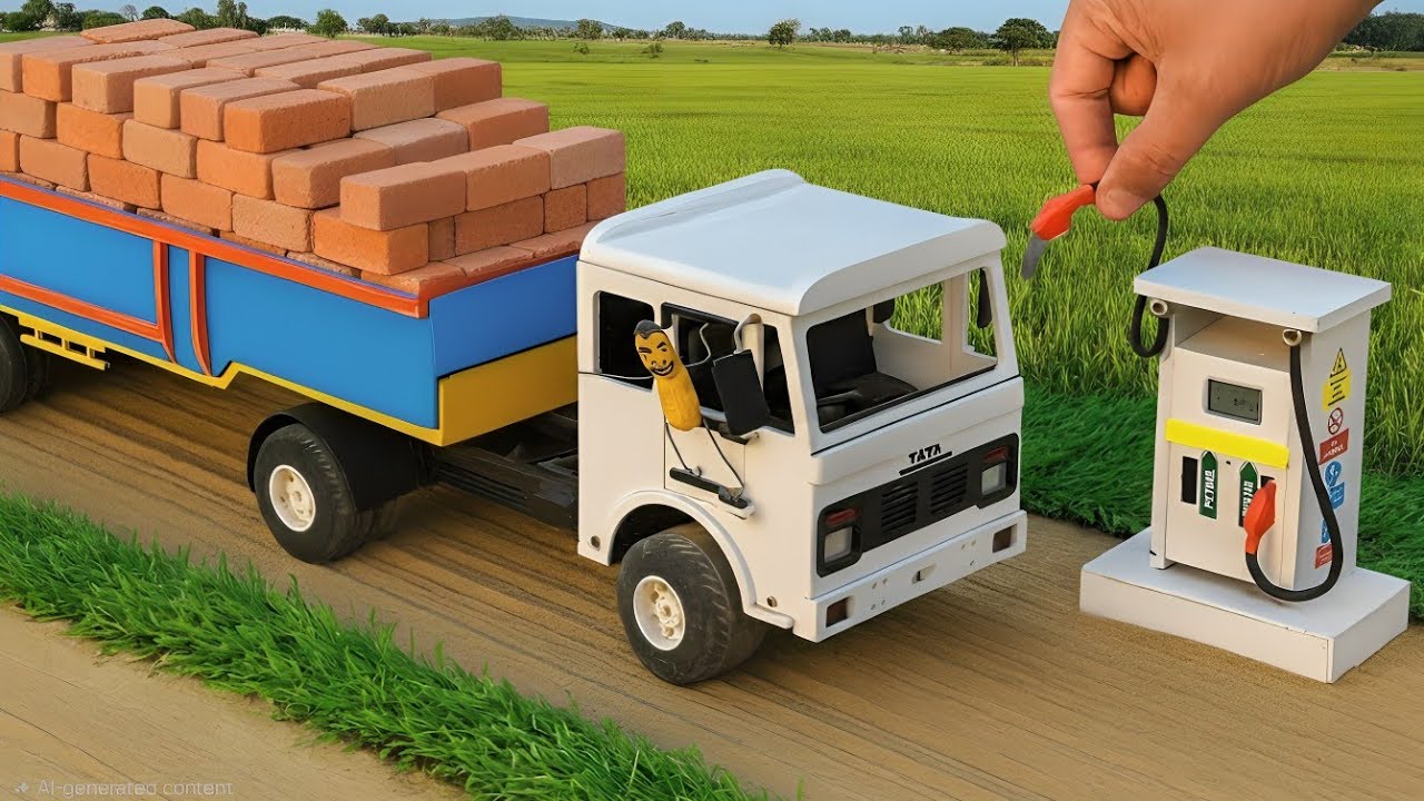 DIY Mini Truck Builds Strong Cement Bridge | Creative Engineering Construction Project