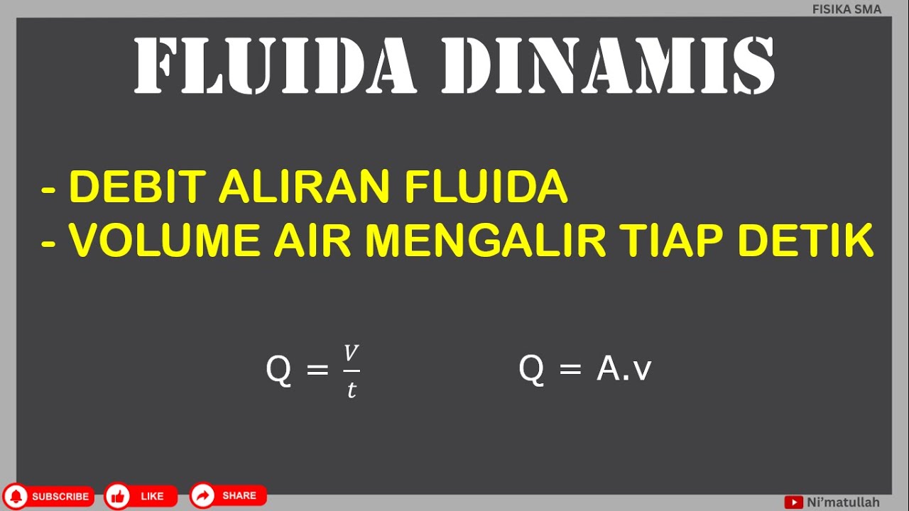Pembahasan Soal Fluida Dinamis, Menghitung Debit Aliran Fluida Dengan Rumus Debit