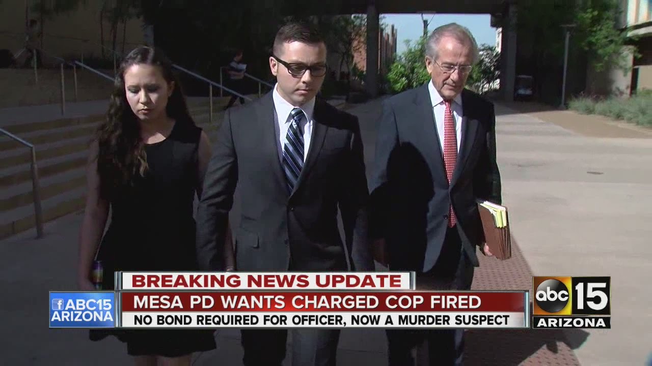 Mesa police want charged officer fired