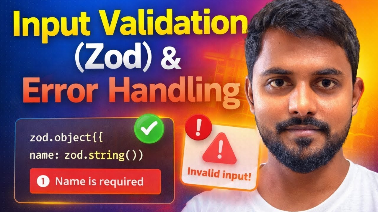 Zod Input Validation & Error Handling Explained | Node.js + JavaScript
