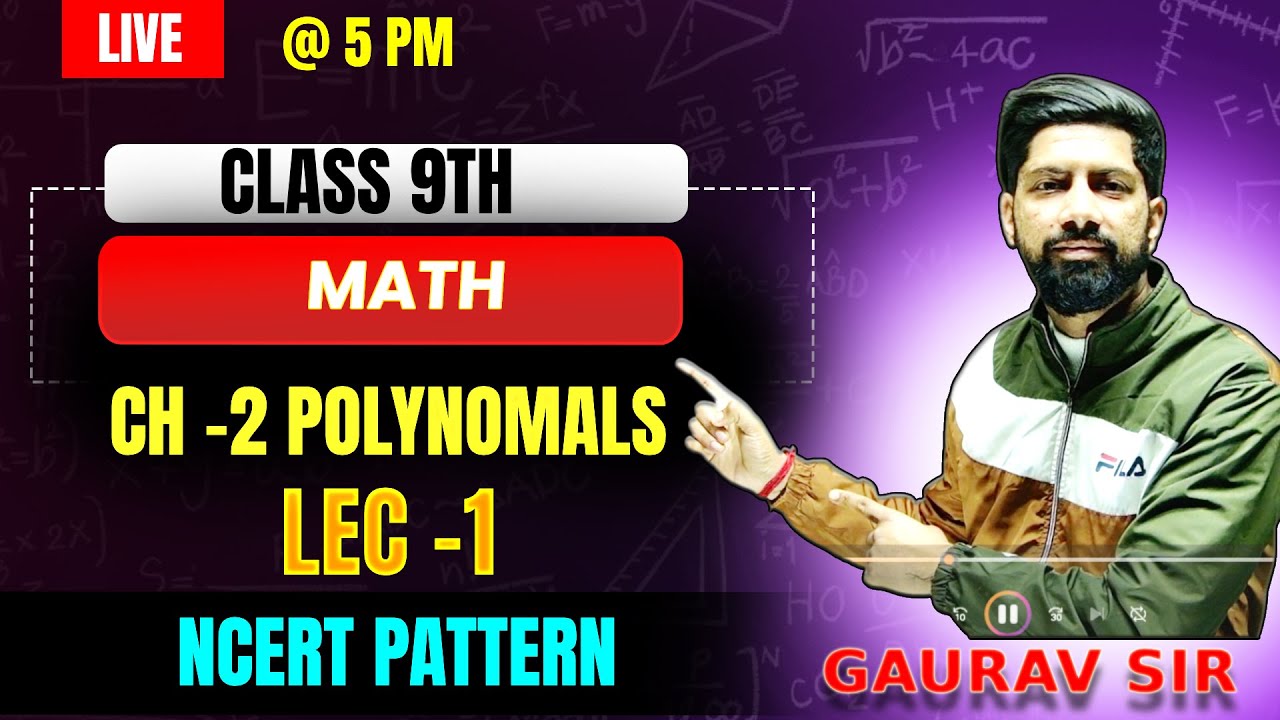 Class 9 Polynomials | Ch -2 polynomial NCERT | Ex -2.1 polynomails