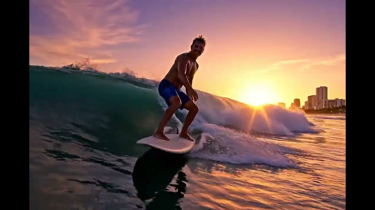 POV: Golden Hour Surfing in Miami 🌅 #Shorts #Surfing