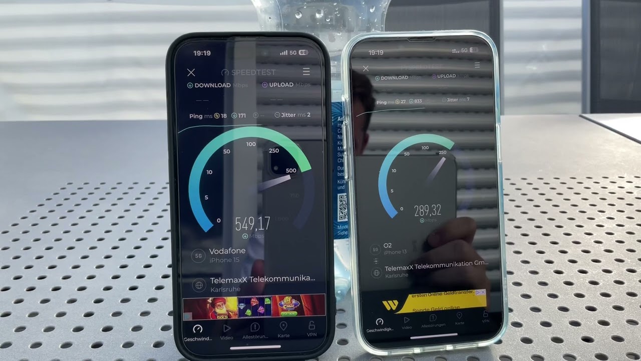 O2 vs Vodafone 5G Speedtest, B&ouml;blingen-Tannenberg #5g #speedtest #o2 #vodafone