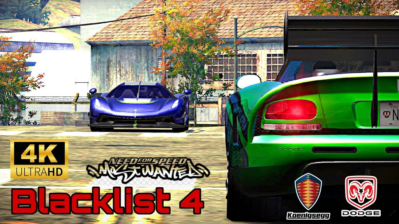 Koenigsegg Vs Dodge | Need for Speed - Most Wanted | Blacklist 4 - JV | 4K | Back to 90's #4k #nfs