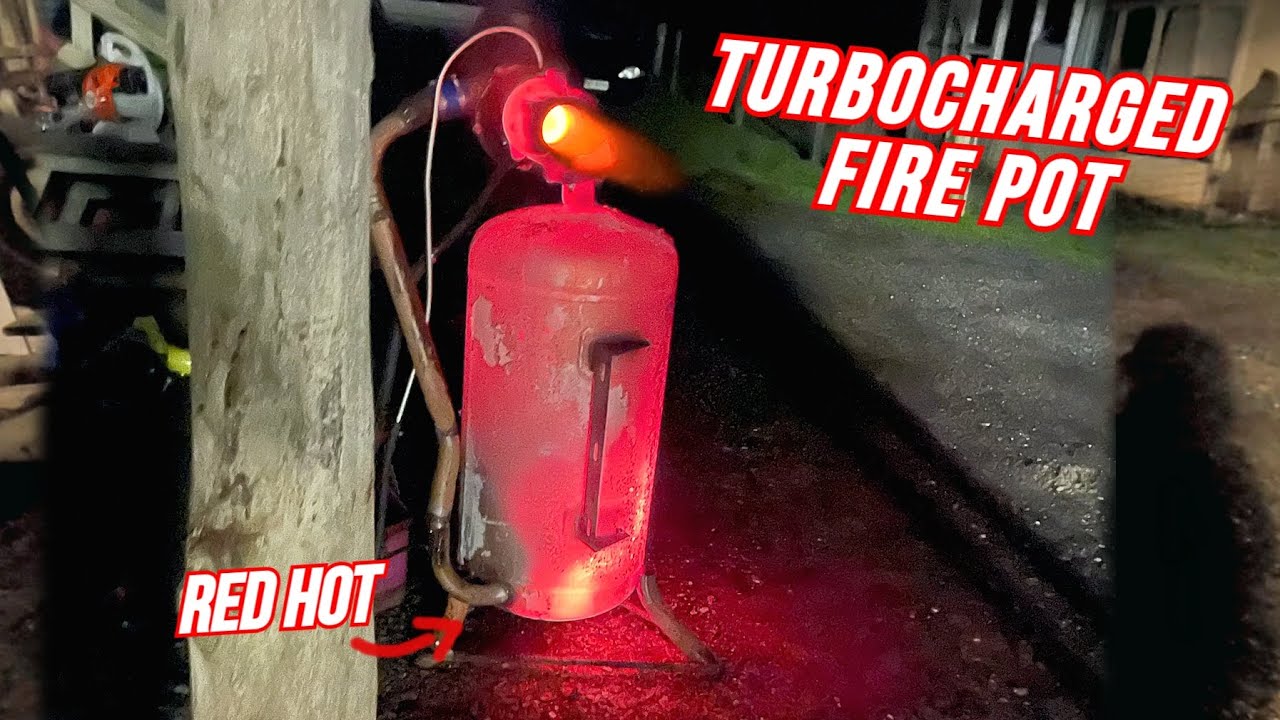 Turbo JET On BOOST! with Only Fire Wood! - The most INSANE Burn Barrel