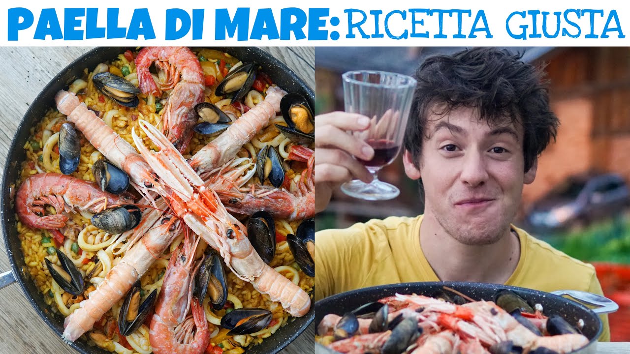 PAELLA DI MARE: la ricetta per averla perfetta - Paella de MARISCO - di pesce | Davide Zambelli