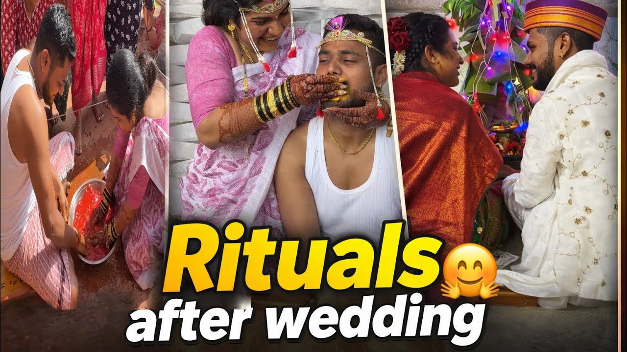 After Marriage Rituals in Village 💍 | Satara | Friend’s Wedding Pooja Vlog 🙏🏻