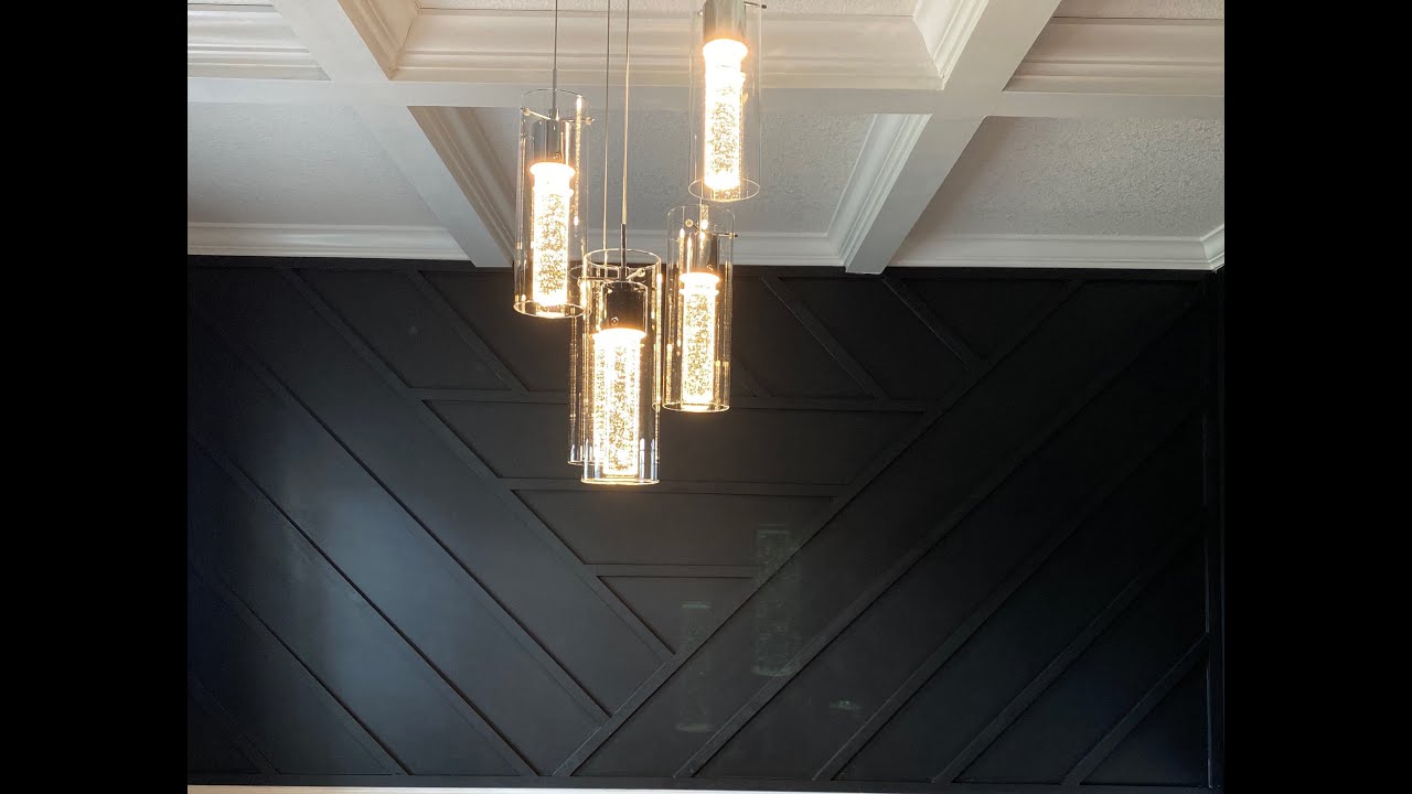 DIY Modern Geometric Wainscoting Accent Wall