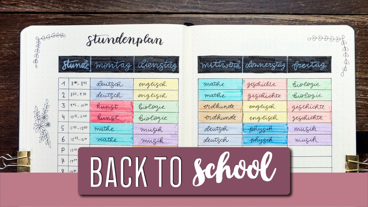 Bullet Journal für die Schule: Die besten Back to School Ideen