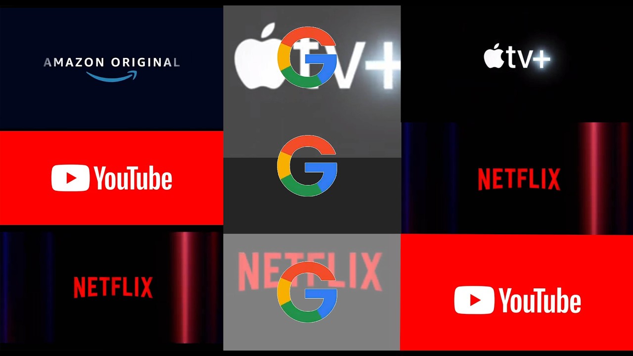 Netflix l Youtube lAmazon original lApple plus Google logo collection logo intros over million times
