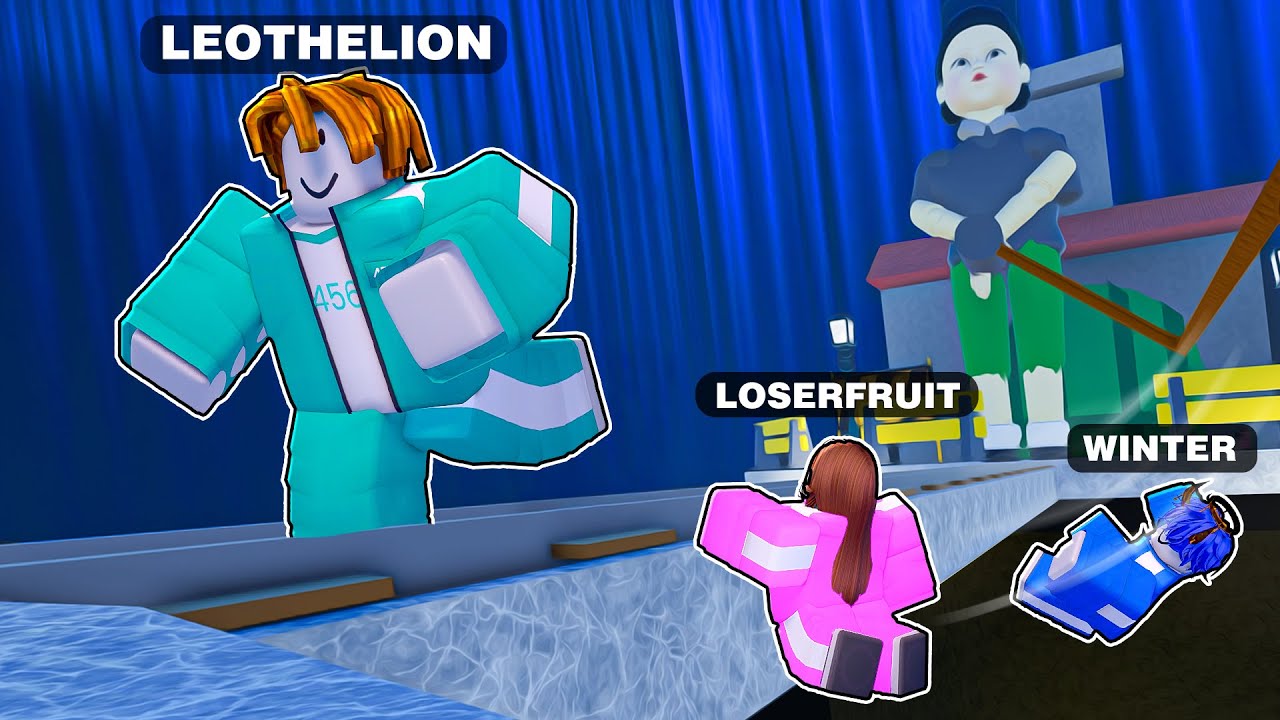 Лео играет в игру Roblox Squid
