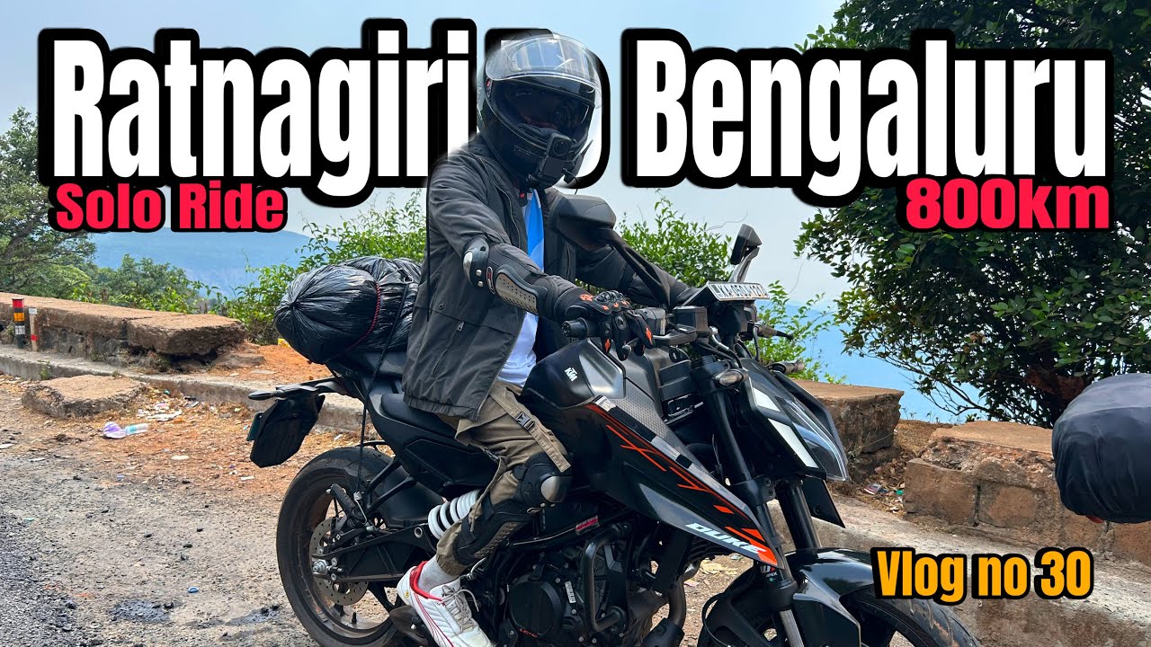 Ratnagiri to Bengaluru 🏍️800km Solo Long Ride🌴🌳