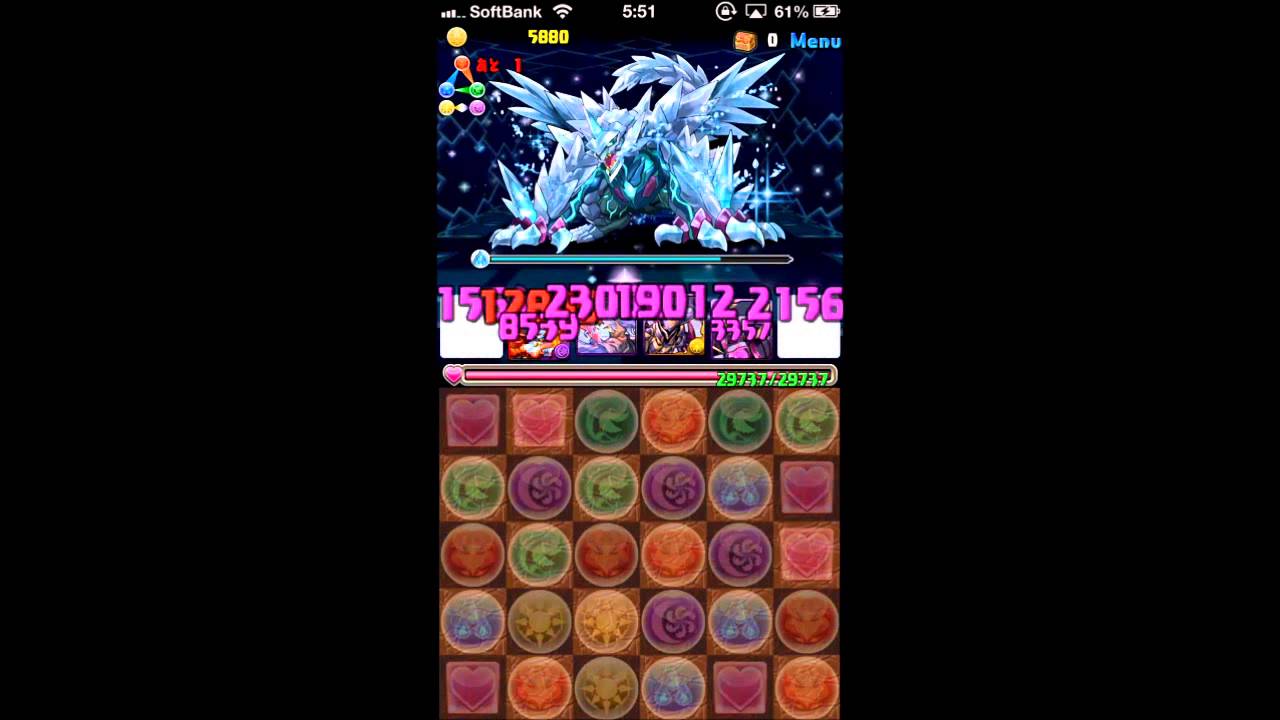 パズドラ【伝説龍ラッシュ】地獄級　サタンPTで攻略（ダークゴーレムmk Ⅲ編成）