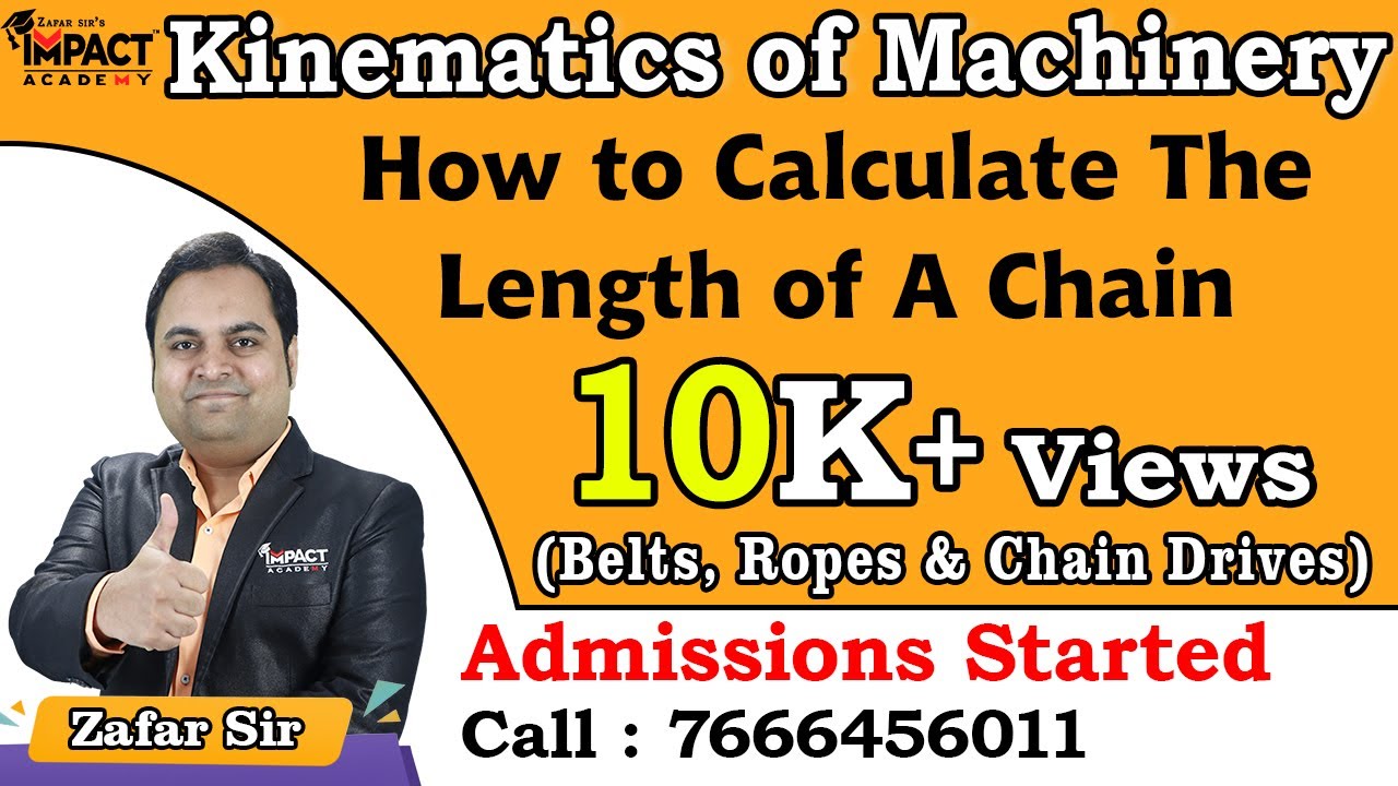 How to Calculate The Length of A Chain | Belts, Ropes & Chain Drives | Kinematics of Machinery |