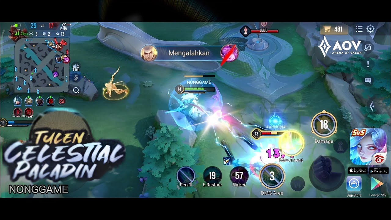 Review skin Tulen Celestial Paladin, skin bagus dan banyak efeknya