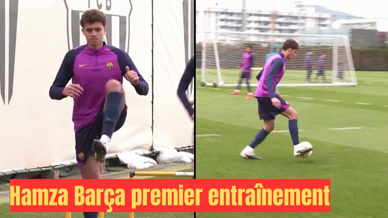 Hamza Abdelkarim débute ses PREMIÈRES séances d'entraînement avec le Barça, regardez son talent !