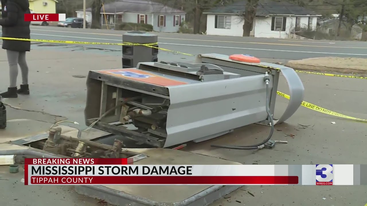 Strong storms leave trail of damage in Ripley, MS
